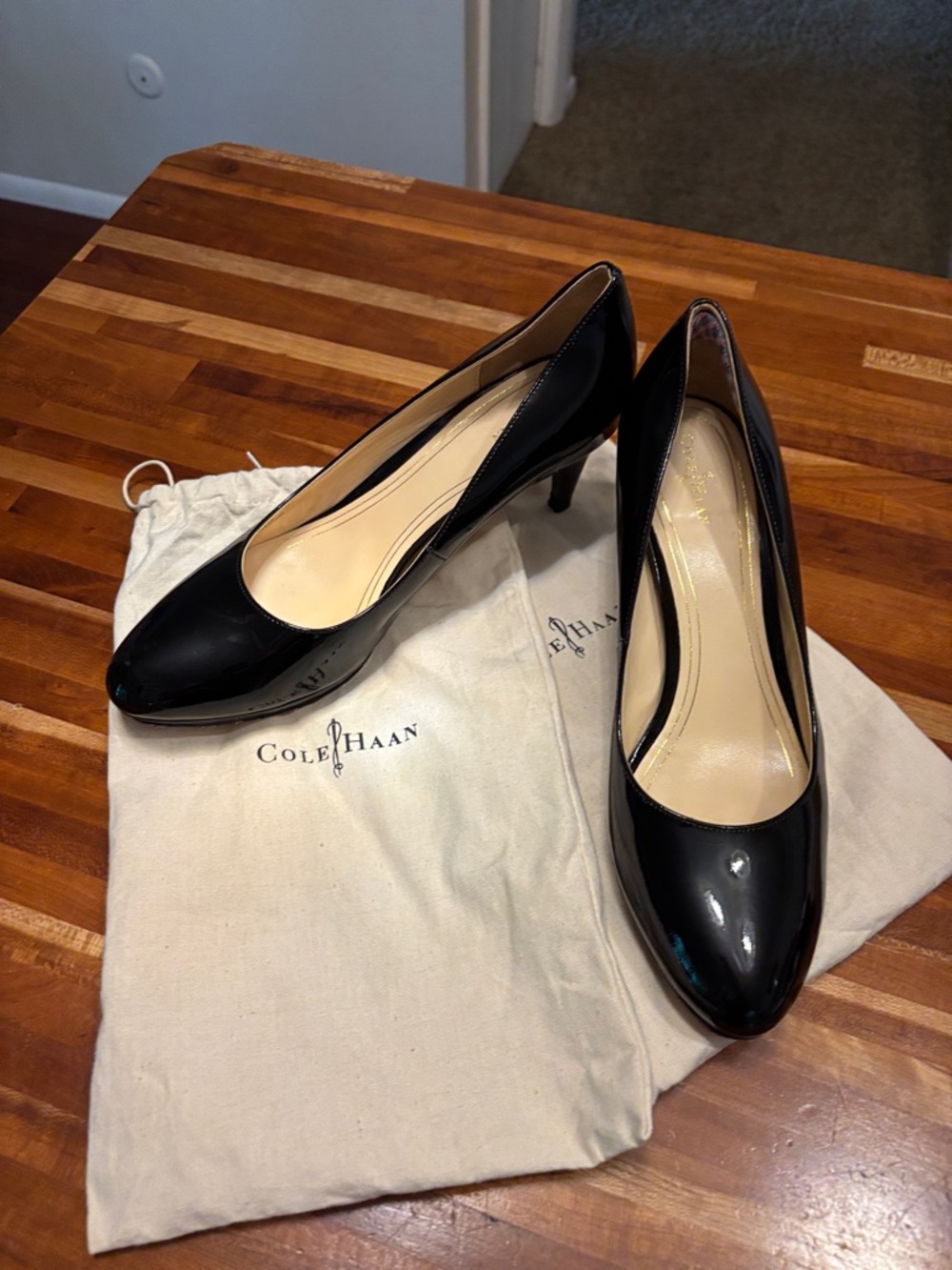 Cole Haan 3” Nike Air Black Patent Leather Women's Pumps